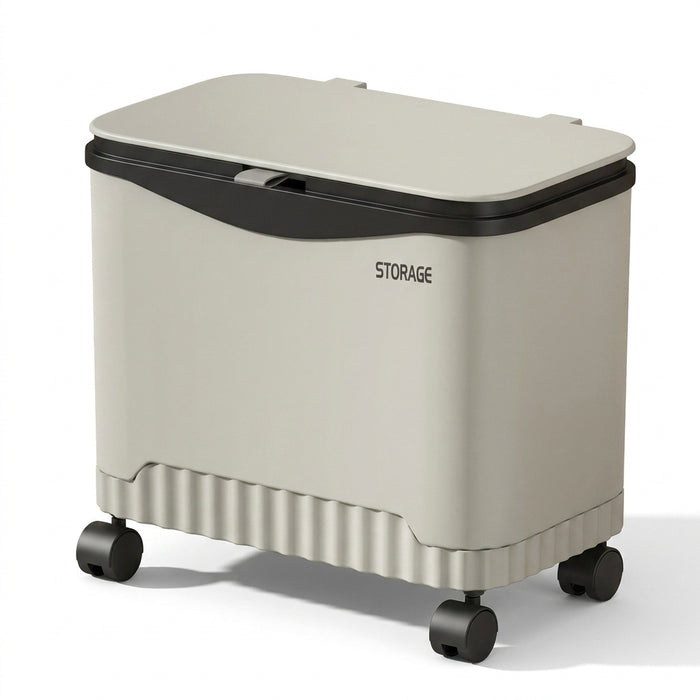 Multi-layer Kitchen Bin with Wheels – Large Capacity, Sliding Lid (PP)