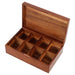Wooden Tea Box with Lid — 4 or 8-Compartment Tea Bag Organiser