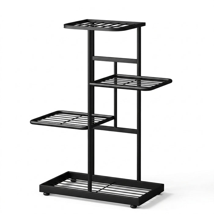 Iron Plant Stand – 4/5/6-Tier Flowerpot Organiser, Black or White