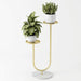 Metal Vertical Plant Stand with Dual Holders – Pot Rack for Living Room, Balcony & Office