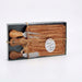 Bamboo Charcuterie Board Set - Wooden Cheese Serving Tray with Cutlery